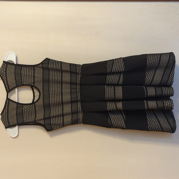 Crystal Doll Black and Tan Mesh Midi Dress Size 7 - Picture 6 of 9